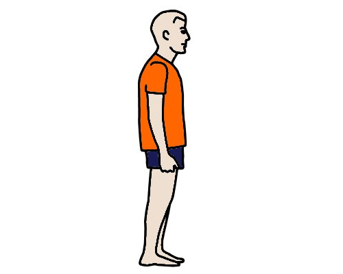 Lift leg up behind back for 6 seconds
